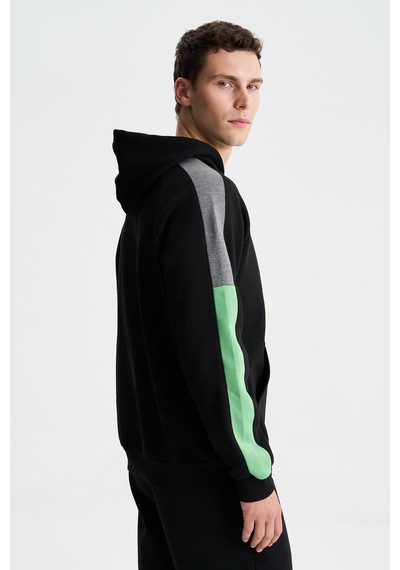 AR-MA Arma Erkek Regular Fit Baskılı Reglan Kollu Kanguru Cepli Kapüşonlu Sweatshirt 001