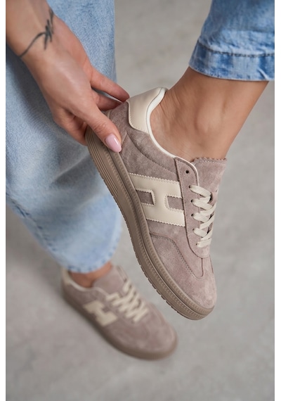 V.S.H Velvet Kadın Vizon Desenli Kadın Retro Spor Ayakkabı Te03-2450