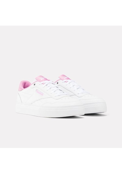 Reebok 100074333 Court Advance Bold Kadın Sneaker Ayakkabısı Beyaz Pembe Beyaz - Pembe