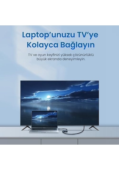 Type-c 4k Hdmı 1080p Vga Usb 3.0 Pd Dönüştürücü Çevirici Hub