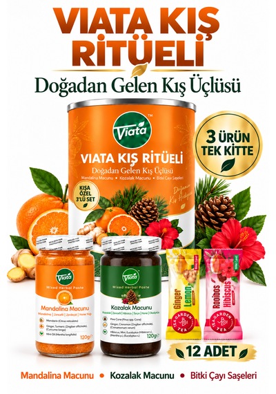 Kış Ritüeli Set Mandalina Macunu - Kozalak Macun - Kış Bitki Çayı