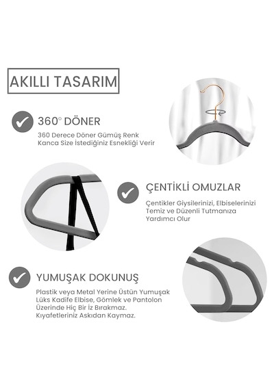 10 Adet Kadife Bebek Askısı Elbise, Havlu, Zıbın, Şal Askısı Pembe