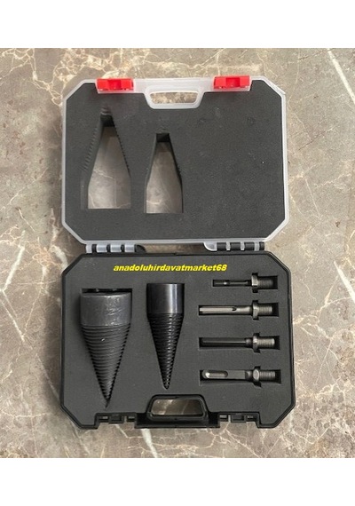 Dmr Bits Sds Şöminelik Kütük Yarma Vidası Odun Ayırma Kütük Ayırma Aparatı Seti 6pcs