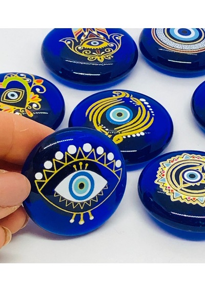Göz Şekilli Nazar Boncuklu Magnet, Dekoratif Obje, Buzdolabı Süsü