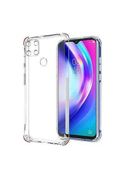 Oppo A15s Kapak Kamera Korumalı Şeffaf Airbag Antishock Köşe Korumalı Silikon Şeffaf Kılıf