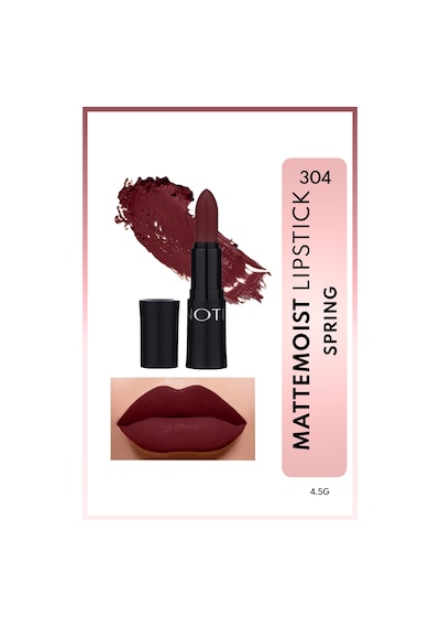 Note Cosmetique Mattemoist Lipstick Mat Bitişli Ruj 304 Spring - Bordo