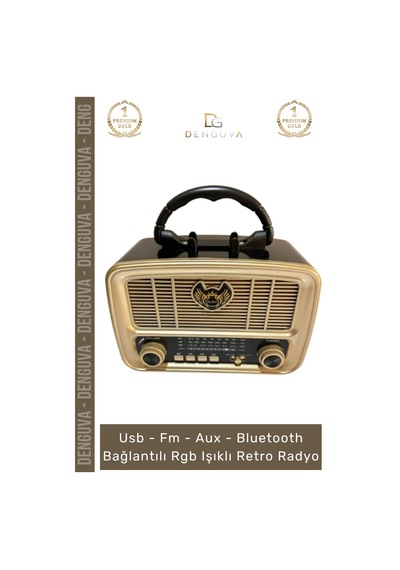 Radyo Everton Rt554 Bluetooth Nostalji Fm Usb Kart Girişli Taşınabilir Mp3 Player Müzik Kutusu