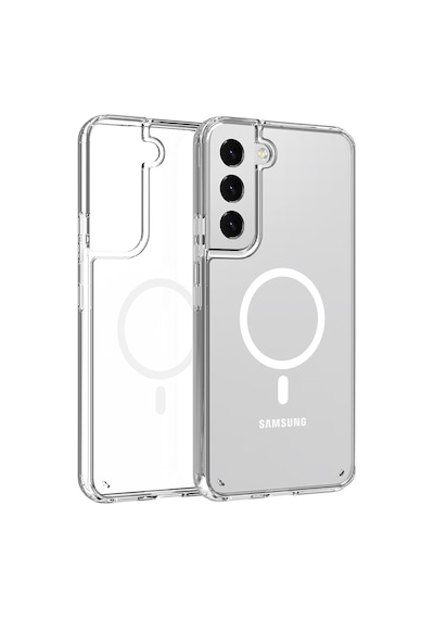Ardemix Galaxy Uyumlu S23 Uyumlu Magsafe Şarj Özellikli Şeffaf Sert Pc Embos Kılıf-renksiz Renksiz