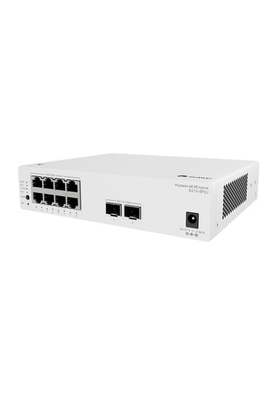 Huaweı Ekıtengıne S210-8p2j 8 Port Gıgabıt + 2 Port 2.5g Sfp Uplınk Cloud Yönetilebilir L2 128w Poe