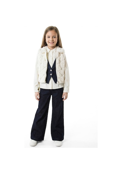 Xo Kids Kız Çocuk 4lu Alt Üst Takım 7-14 Yaş 3927-4927 Ekru