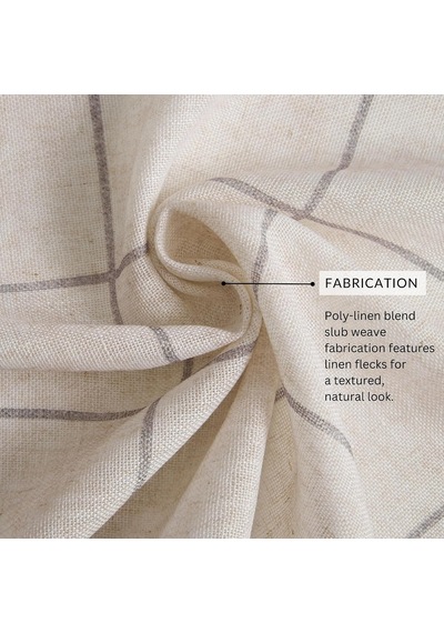 Lexroo Elrene Home Fashions Pencere Paneli Ekose Izgara Karartma Pencere Perde Panelleri/oturma Çok Renkli