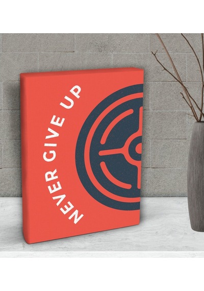 Bk Gift Never Give Up Tasarımlı Dekoratif Mini Kanvas Tablo 15X20 (506660963)