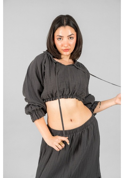 Reglan Kol Crop Antrasit