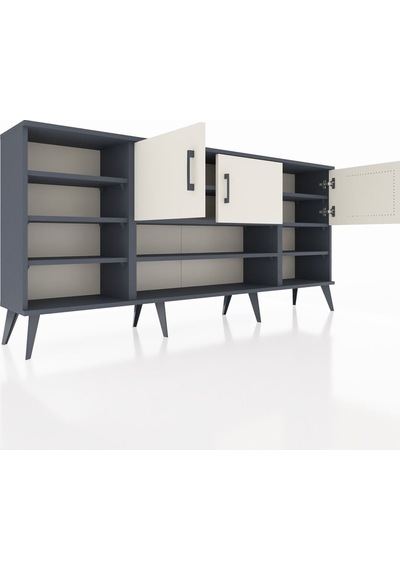 Arges Konsol 9 Raflı 3 Kapaklı 176x30x83 Antrasit-aytaşı/antrasit Aytaşı/antrasit Arges Konsol 9 Raflı 3 Kapaklı 176x30x83 Antrasit-aytaşı/antrasit Aytaşı/antrasit