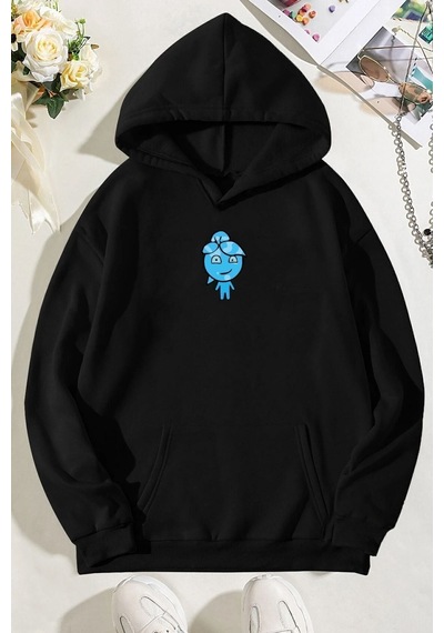 Uyguntarz Unisex Su Avatar Baskılı Sweatshirt siyah