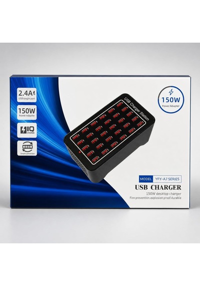 150w 30 Portlu Usb Masaüstü Şarj İstasyonu 2.4a Yfy-a7