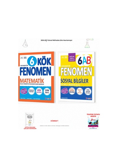 Fenomen 6. Sınıf Kök Matematik Sb + Sosyal A-b Sb 2 Kitap Seti