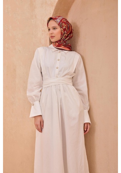 Belli İpek Eşarp - 4111-40 Kiremit Twill