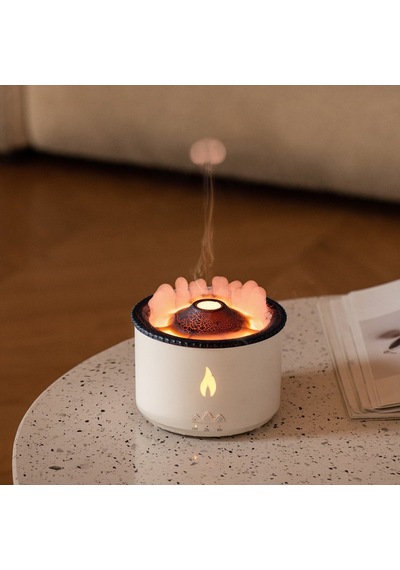 Çeşithane Volkan Efektli Aroma Difüzör Led Işıklı Ultrasonik Hava Nemlendirici 3d Buhar