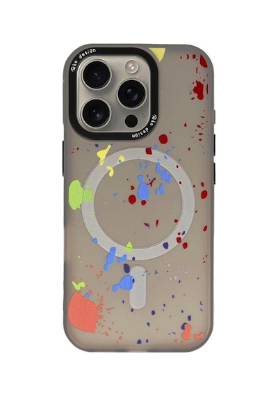 Joko Apple Uyumlu iPhone 16 Pro Max Kılıf Colorful Seri Silikon Kapak Gri