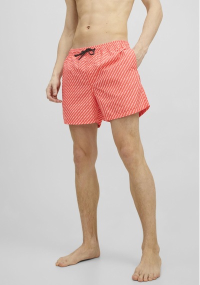 Jack & Jones Logo Kumaşlı Deniz Şortu- Crete 12202958 Hot Coral Mercan