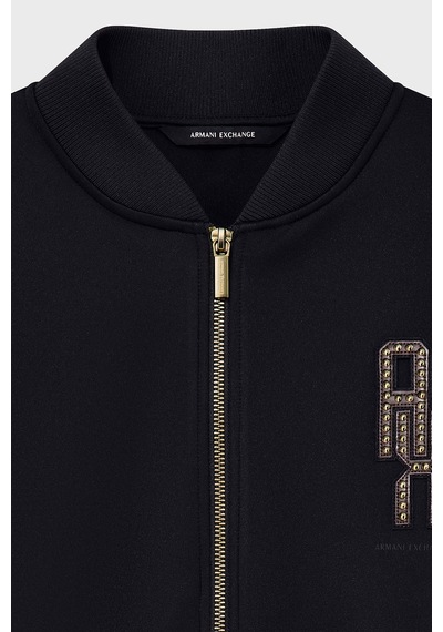 Armani Exchange Logolu Dik Yaka Slim Fit Sweat Kadın Sweat Xw002411 Af25526 Uc001 Siyah