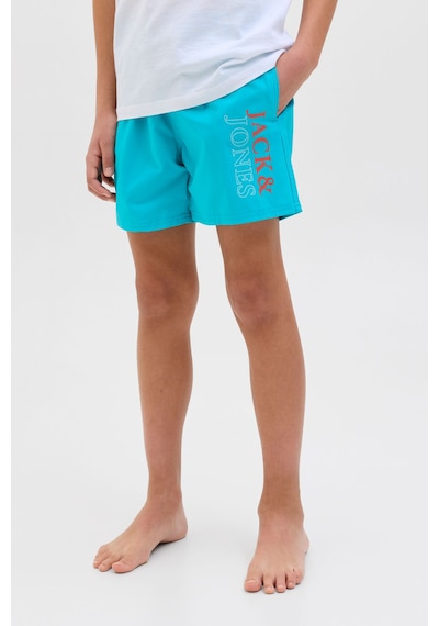 Jack & Jones Jpstmauı Jjswım Logo Akm Mavi Erkek Çocuk Şort 000000000102257546 Mavi