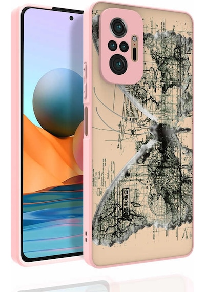 Ardemix Redmi Note 10 Pro Kılıf Desenli Kamera Korumalı Parlak Nora Kapak - No4 NO4
