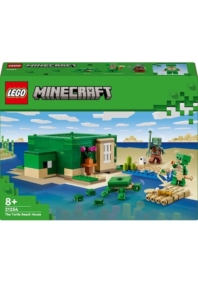 LEGO® Minecraft Kaplumbağa Plaj Evi 21254 8+ Yaratıcı Oyuncak Yapım Seti - 234 Parça