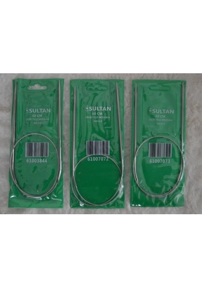 Çelik Telli Misinalı Şiş 60 Cm 2,5 No 3 No 3,5 No 1 Er Adet