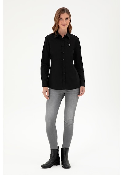 U.s. Polo Assn. Kadın Siyah Gömlek Basic 50295640-vr046 Siyah