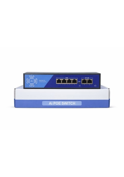 3dcool 3d-psf04-fg 6 Port Kamera Poe Switch 4xpoe 2xuplink Full Gigabit 65w 250mt