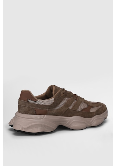 Lufian Mark Erkek Deri Sneaker Ayakkabı Kum Kum 112230240100580 Kum