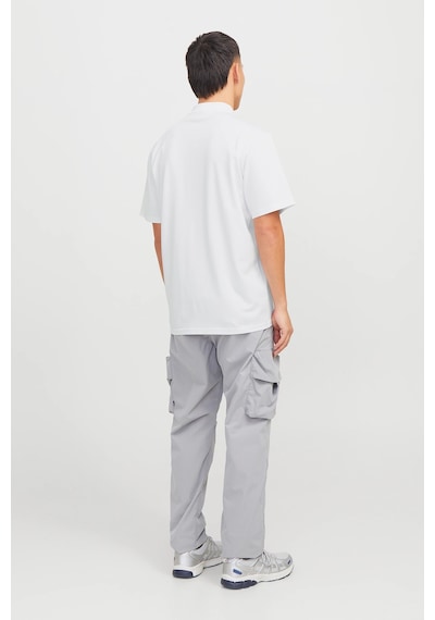 Jack & Jones Erkek Polo Yaka T Shirt 12273127 Beyaz-siyah Beyaz-siyah