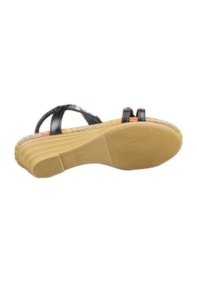 Guja 25y151-6 Kadın Taşlı Dolgu Topuklu Lastikli Comfort Sandalet Siyah Siyah Guja 25y151-6 Kadın Taşlı Dolgu Topuklu Lastikli Comfort Sandalet Siyah Siyah