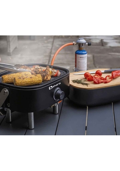 Aygaz Portatif Mini Gazlı Barbekü - Taşınabilir Kamp Ve Piknik Mangalı Siyah