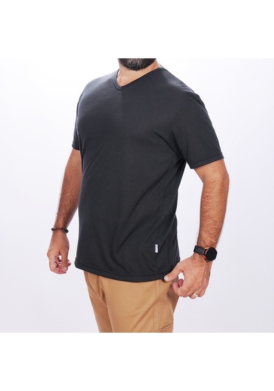 V Yaka Tshirt 30/1 Süprem Füme