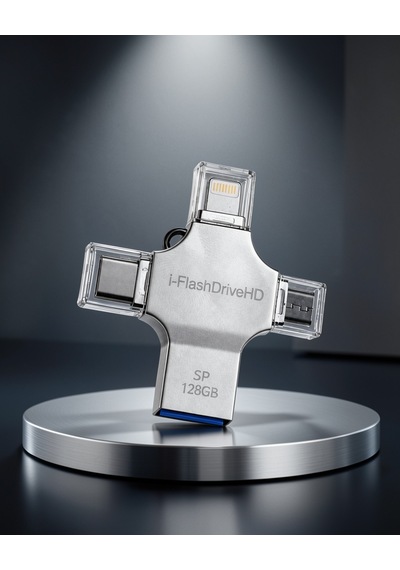 128gb 4in1 Usb Flash Bellek Lightning Type-c Usb-a Microusb