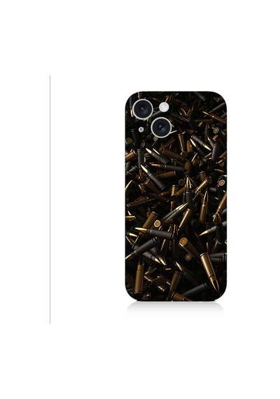 Apple Uyumlu iPhone 15 Plus Mermi Yığını Desenli Silikon Kılıf Silikon