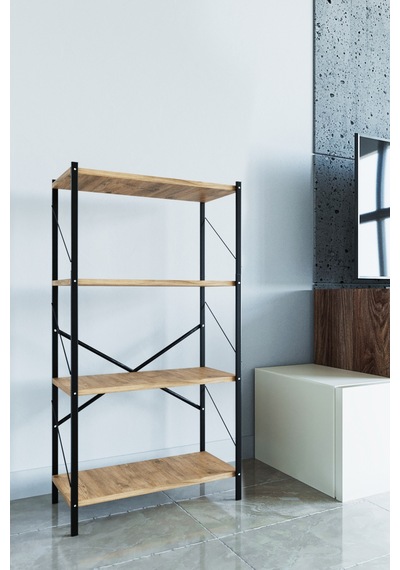 Dört Katli Çok Amaçli Rafli Kitaplik Syah Profil Çam Sunta 60x24x115 Cm Mtl018 Siyah-çam Dört Katli Çok Amaçli Rafli Kitaplik Syah Profil Çam Sunta 60x24x115 Cm Mtl018 Siyah-çam
