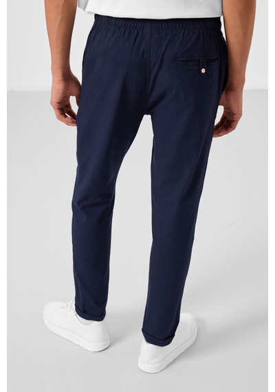 Tommylife Lacivert Standart Fit Dokuma Hafif Esnek Chino Erkek Pantolon - 82178 Lacivert