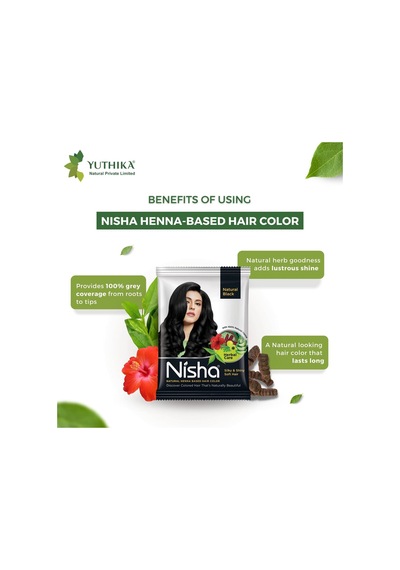 Saç Kınası 6x10g Zarf 100% Naturel Hindistan Kınası Naturel Siyah Kına Fırcası Hediyeli