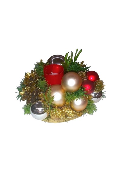 Yılbaşı Mumluk Masa Centerpiece