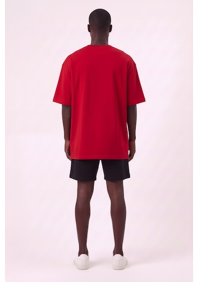 Blow Up World Series Kırmızı Oversize Erkek T-shirt 142809 SİYAH