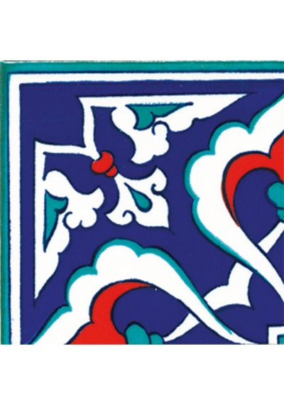 Armada Çini 10x10 Cm Ksk 41 Kütahya İznik Rumi Çini Bordür Köşe