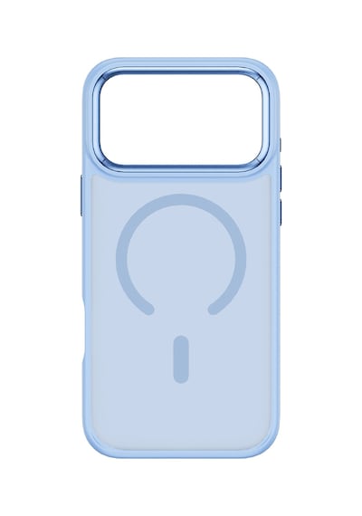 Apple iPhone Uyumlu 18 Pro Max Kılıf Wiwu Fgg-012 Armorpro Serisi M-safeli Parmak İzi Bırakmayan Kılıf Açık Mavi