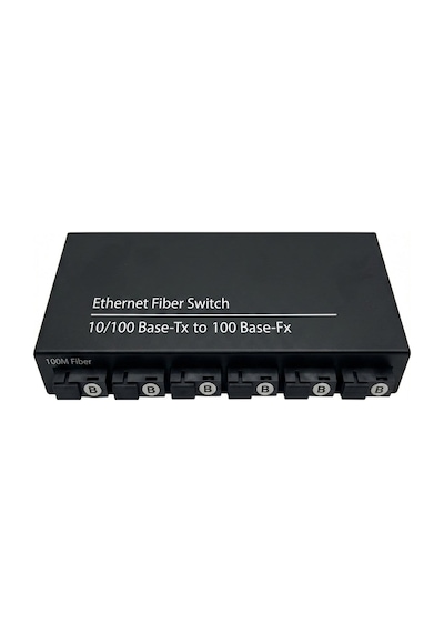 Fiber Optik+rj45 Medya Dönüştürücü 100m,6kanal Fibr,2 Rj45,25kmv