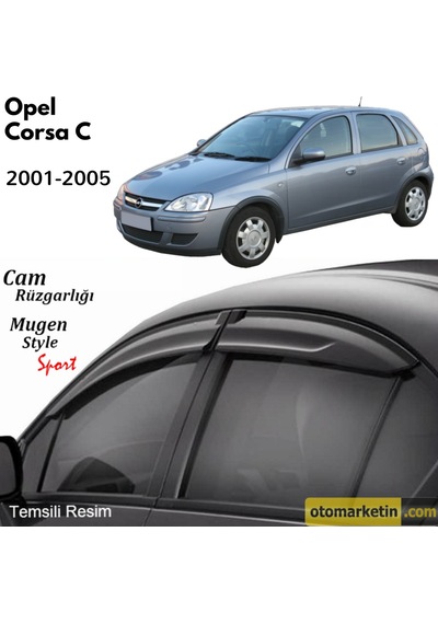 OtoÇizgi Opel Corsa C Mugen Cam Rüzgarlığı 2001-2005 OtoÇizgi