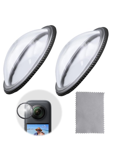 Insta360 X4 Aksiyon Kamera Uyumlu Lens Koruyucu Şeffaf (X4 AİR ile uyumlu değildir)