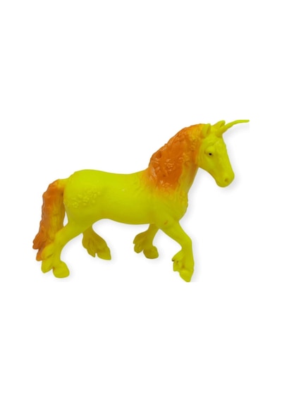 Çiftlik Hayvanları Serisi - Efsanevi Unicorn 12 Cm - Sarı - Turuncu Lisinya
